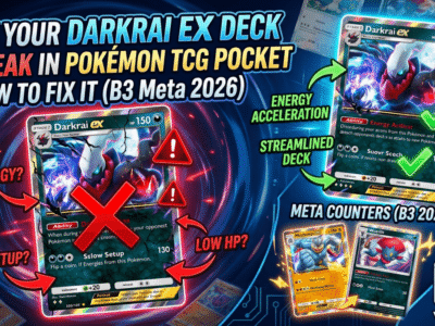 Vì sao bộ bài Darkrai ex của bạn lại yếu trong Pokémon TCG Pocket – Cách khắc phục (B3 Meta 2026)