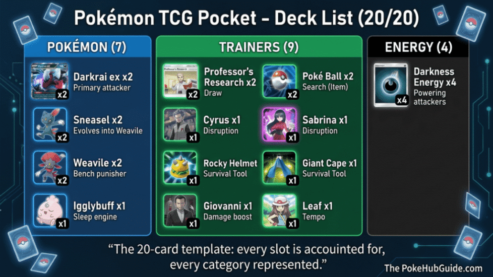 Top Lá Bài Hỗ Trợ Mà Mọi Deck Darkrai ex Đều Cần Trong Pokémon TCG Pocket (Meta B3 2026)