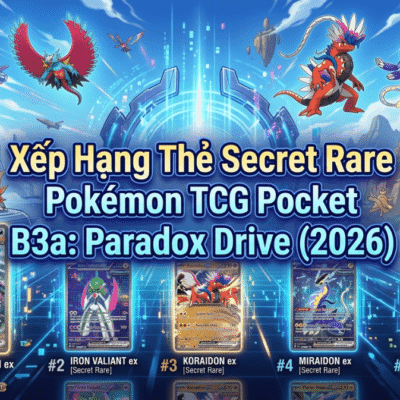Bảng Xếp Hạng Thẻ Secret Rare Trong Pokémon TCG Pocket B3a: Paradox Drive (2026)