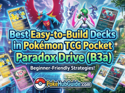 Top 3 Bộ Bài Budget Lướt Rank Cực Mượt Trong Pokémon TCG Pocket Paradox Drive (B3a)
