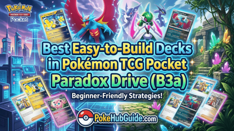 Top 3 Bộ Bài Budget Lướt Rank Cực Mượt Trong Pokémon TCG Pocket Paradox Drive (B3a)