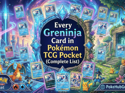 Danh Sách Toàn Bộ Thẻ Bài Greninja Trong Pokémon TCG Pocket (Cập Nhật Mới Nhất)