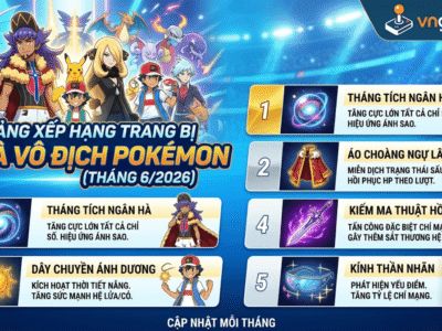 BẢNG XẾP HẠNG TRANG BỊ POKÉMON CHAMPIONS (6/2026)