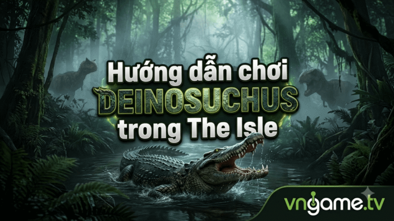 Hướng dẫn chơi Deinosuchus trong The Isle: Cách chơi, điều khiển, chế độ ăn, chiến đấu, mẹo
