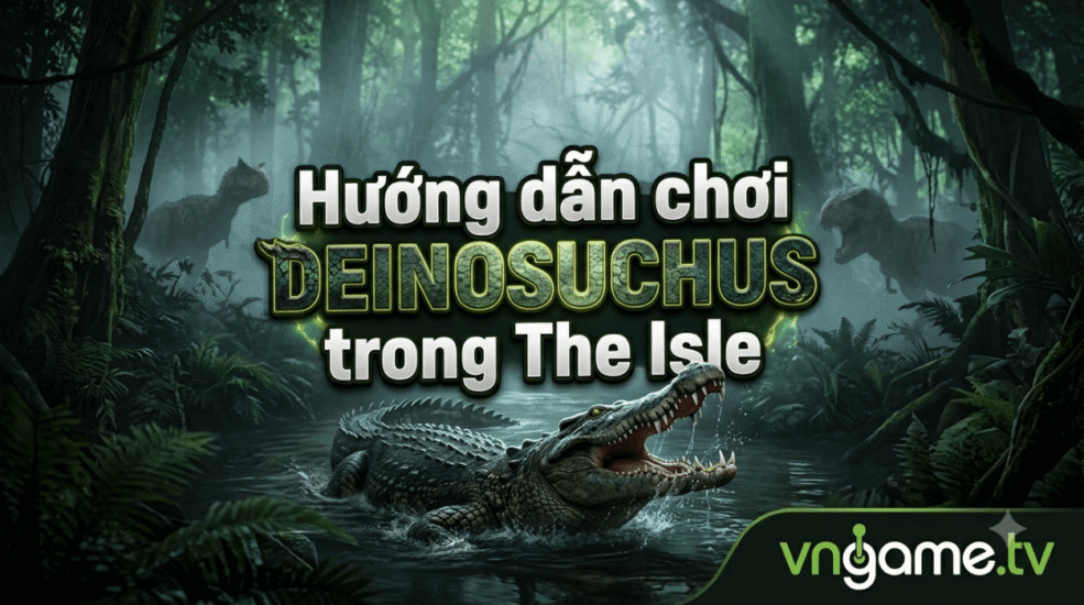 Hướng dẫn chơi Deinosuchus trong The Isle: Cách chơi, điều khiển, chế độ ăn, chiến đấu, mẹo