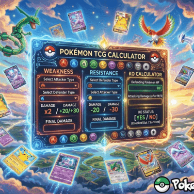 Công cụ tính toán điểm yếu, điểm mạnh và khả năng hạ gục trong Pokémon TCG.