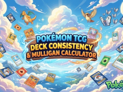 Công cụ tính toán độ ổn định và cách chọn bài khởi đầu (Mulligan) cho bộ bài Pokémon TCG.