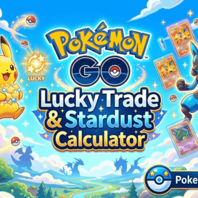 Công cụ tính toán giao dịch may mắn và bụi sao trong Pokémon GO
