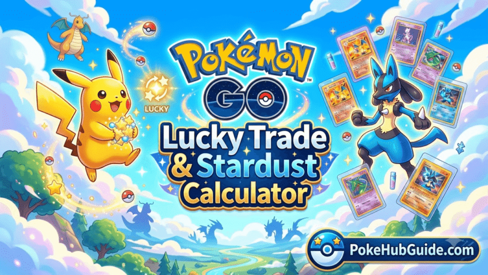 Công cụ tính toán giao dịch may mắn và bụi sao trong Pokémon GO