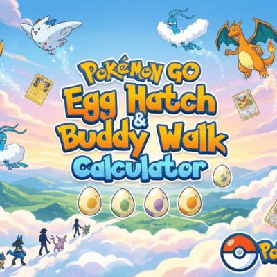Công cụ tính toán số lần ấp trứng và số lần đi bộ cùng bạn đồng hành trong Pokémon GO