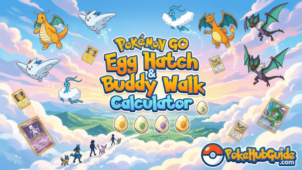 Công cụ tính toán số lần ấp trứng và số lần đi bộ cùng bạn đồng hành trong Pokémon GO