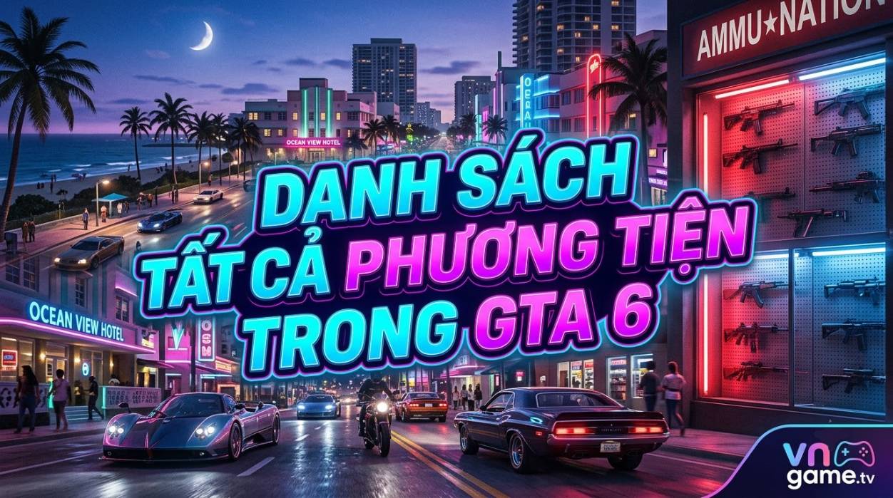 Danh sách xe oto trong GTA 6