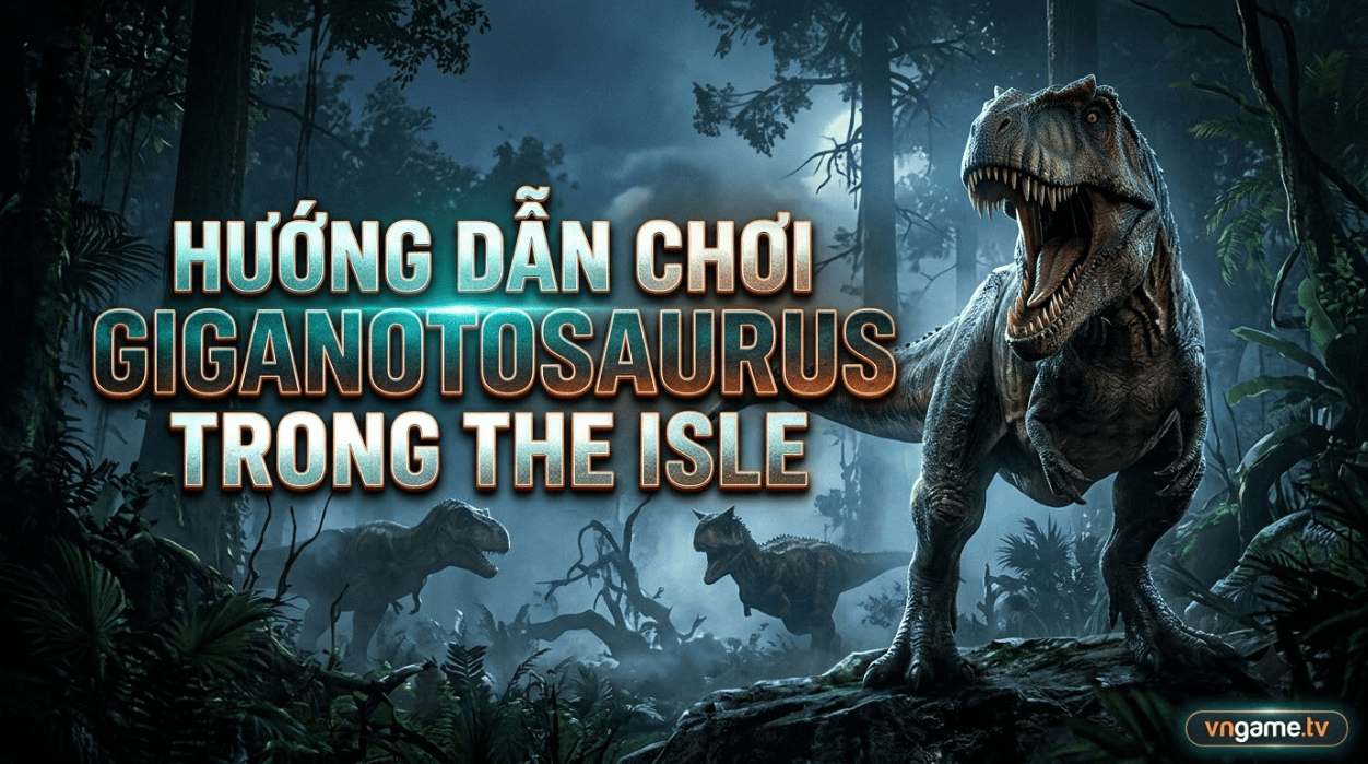 Hướng dẫn chơi Giganotosaurus trong The Isle: Cách chơi, điều khiển, chế độ ăn, chiến đấu, mẹo