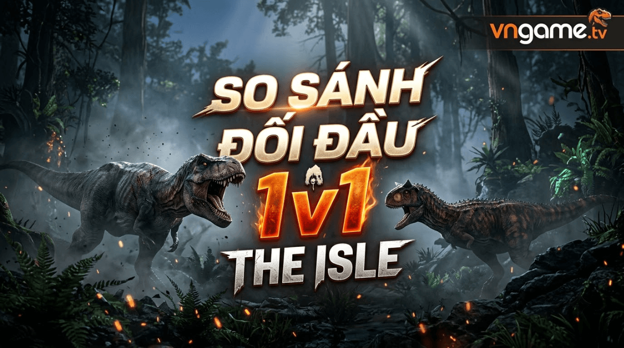 So Sánh Đối Đầu 1v1: T-Rex vs Deinosuchus, Triceratops vs Diabloceratops, Allosaurus vs Ceratosaurus Trong The Isle