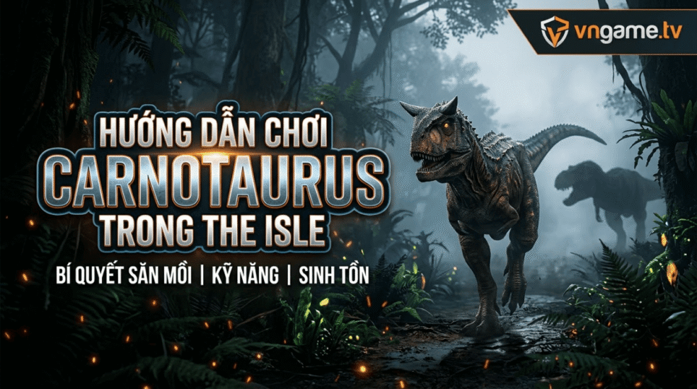 Hướng dẫn chơi Carnotaurus trong The Isle: Cách chơi, điều khiển, chế độ ăn, chiến đấu, mẹo