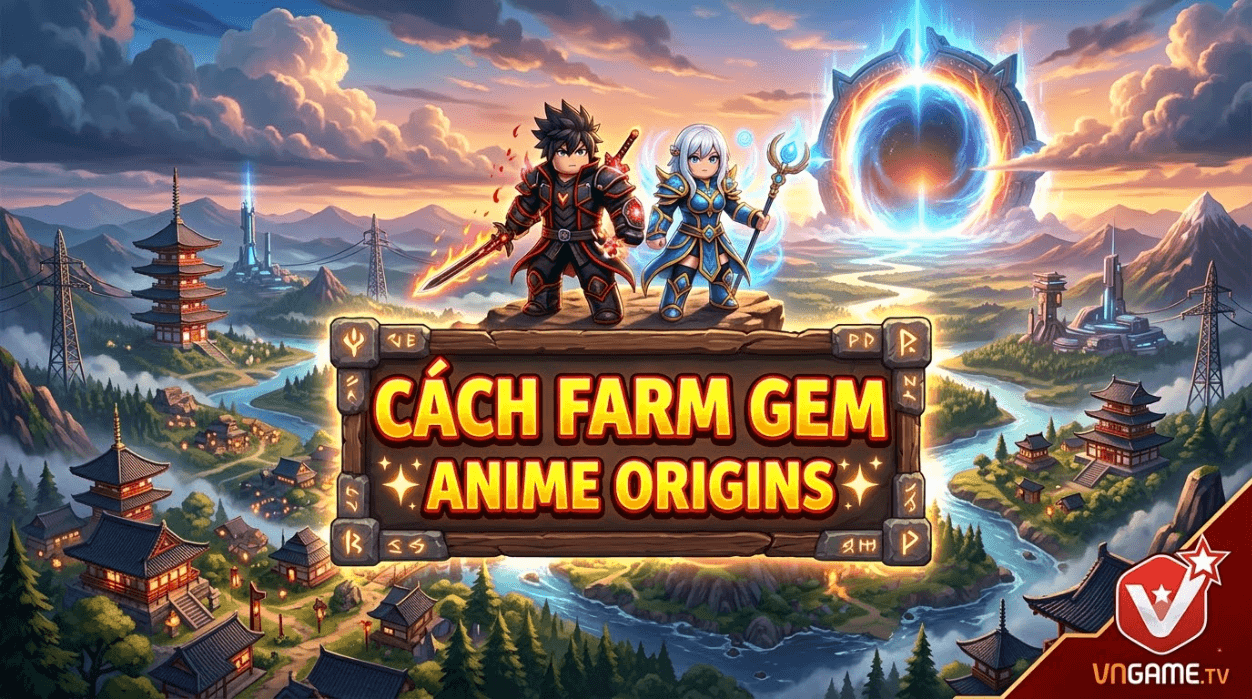 Cách Farm Gem Nhanh Nhất Trong Anime Origins: Xếp Hạng Nguồn Gem & Tài Nguyên