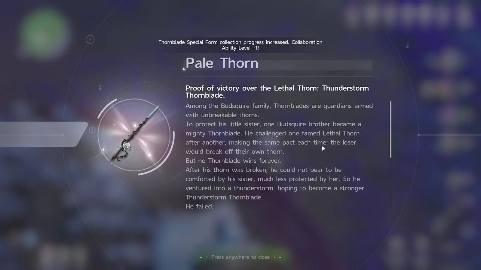 Cách nhận Thunderstorm Thornblade trong Aniimo