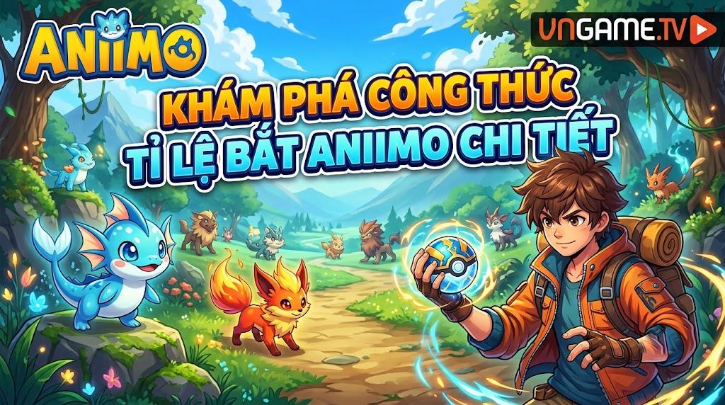 Công thức tỉ lệ bắt Aniimo: Giải thích từng hệ số nhân