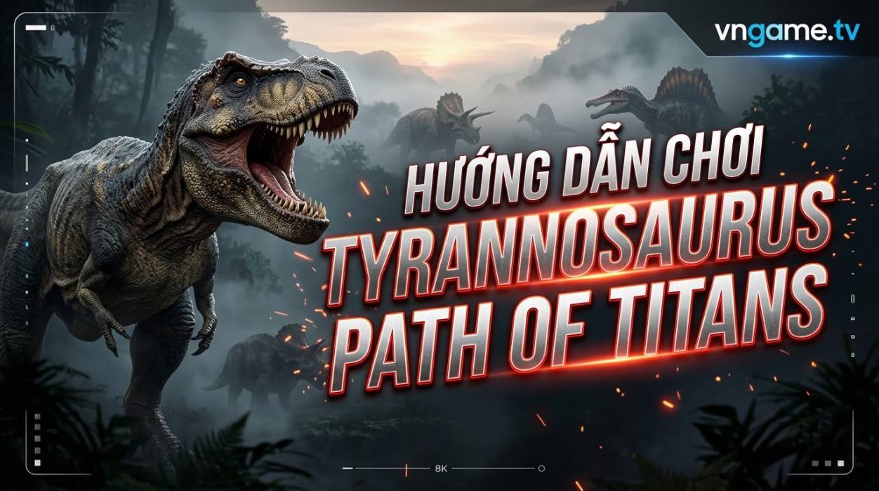 Hướng Dẫn Chơi Tyrannosaurus Trong Path of Titans: Cách Chơi, Điều Khiển, Chế Độ Ăn, Chiến Đấu