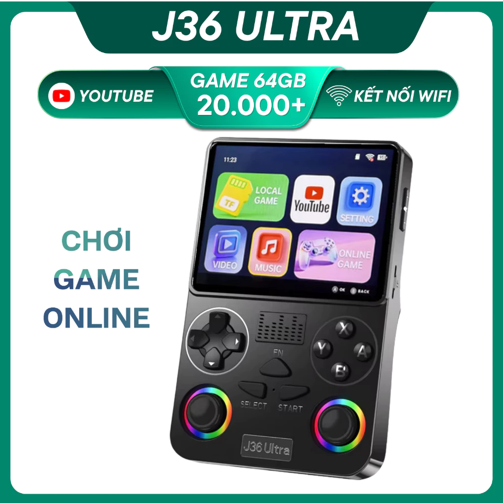 J36 Ultra – Máy Chơi Game Cầm Tay Có WiFi, Chơi Online Và Xem YouTube: Đánh Giá Chi Tiết