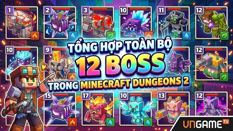 Minecraft Dungeons 2: Toàn Bộ 12 Boss Đã Xác Nhận Và Cách Chiến Đấu