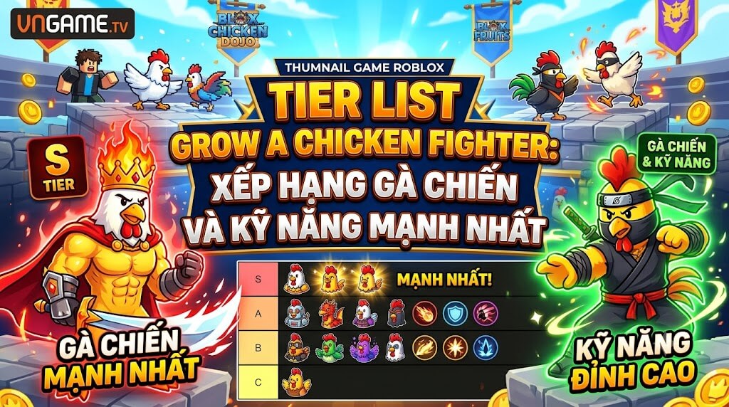 Tier List Grow A Chicken Fighter: Xếp Hạng Gà Chiến Và Kỹ Năng Mạnh Nhất