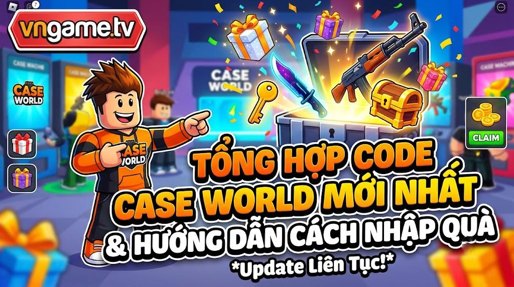 Tổng Hợp Code Case World mới nhất  cho và Hướng Dẫn Cách Nhập Quà