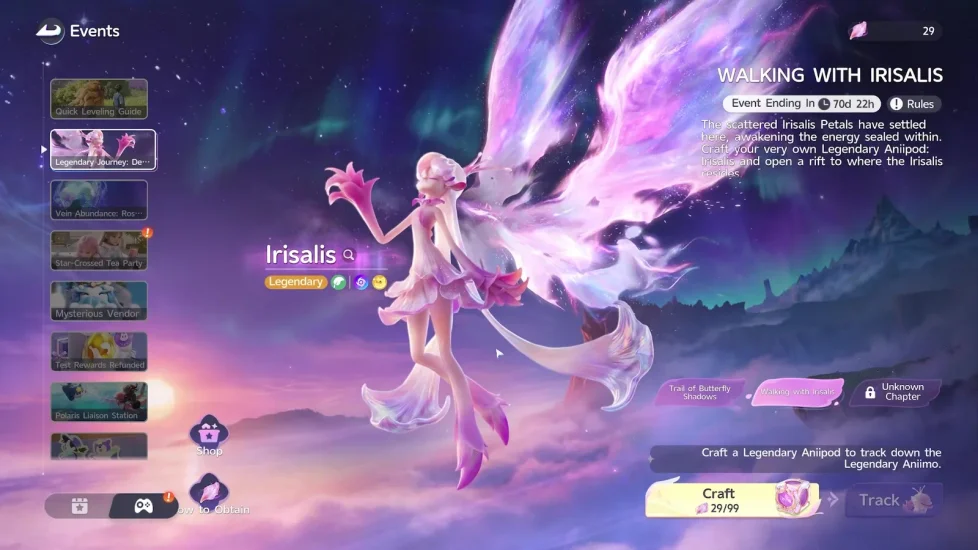 Aniimo: Toàn Bộ Nguồn Cánh Hoa Irisalis Miễn Phí Trong Legendary Journey