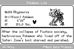 Giao diện trò chơi Pokémon